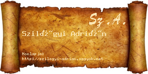 Szilágyi Adrián névjegykártya